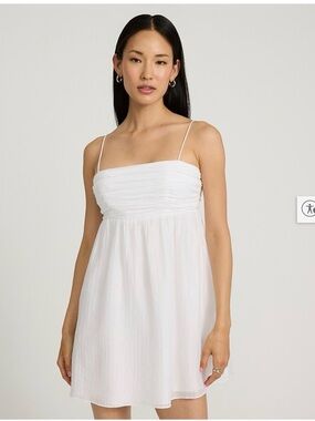 Express White Mini Dress with Spaghetti Straps